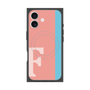 プレミアムスクエアケース with MagSafe［ オリジナル - initial color line - F pink ］