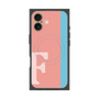 プレミアムスクエアケース with MagSafe［ オリジナル - initial color line - F pink ］