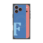 プレミアムスクエアケース with MagSafe［ オリジナル - initial color line - F blue ］