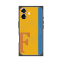 プレミアムスクエアケース with MagSafe［ オリジナル - initial color line - F orange ］