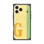 プレミアムスクエアケース with MagSafe［ オリジナル - initial color line - G yellow ］