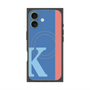 プレミアムスクエアケース with MagSafe［ オリジナル - initial color line - K blue ］