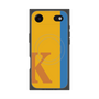 プレミアムスクエアケース with MagSafe［ オリジナル - initial color line - K orange ］