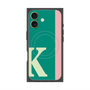 プレミアムスクエアケース with MagSafe［ オリジナル - initial color line - K green ］