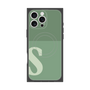 プレミアムスクエアケース with MagSafe［ オリジナル - initial two tone - S green ］