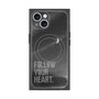 プレミアムスクエアケース with MagSafe［ オリジナル - ドットオーバーレイ - FOLLOW YOUR HEART/B ］
