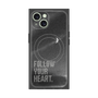 プレミアムスクエアケース with MagSafe［ オリジナル - ドットオーバーレイ - FOLLOW YOUR HEART/B ］