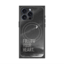 プレミアムスクエアケース with MagSafe［ オリジナル - ドットオーバーレイ - FOLLOW YOUR HEART/B ］