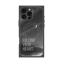 プレミアムスクエアケース with MagSafe［ オリジナル - ドットオーバーレイ - FOLLOW YOUR HEART/B ］