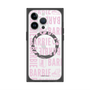 プレミアムスクエアケース with MagSafe［ Barbie - ロゴパターン3 - クリア ］