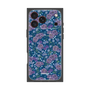 プレミアムスクエアケース with MagSafe［ 日比谷花壇 - FloralSymphony - ネイビー ］