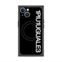 プレミアムスクエアケース with MagSafe［ 1PIU1UGUALE3 - ロゴ vertical - ブラック ］