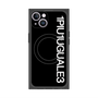 プレミアムスクエアケース with MagSafe［ 1PIU1UGUALE3 - ロゴ vertical - ブラック ］