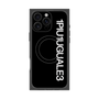 プレミアムスクエアケース with MagSafe［ 1PIU1UGUALE3 - ロゴ vertical - ブラック ］