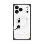 プレミアムスクエアケース with MagSafe［ 夢中に覗く三毛ねこ ］