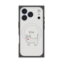 プレミアムスクエアケース with MagSafe［ 蝶ネクタイねこ - White ］