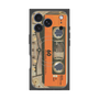 プレミアムスクエアケース with MagSafe［ RETORO CASSETTE TAPE - Skeleton Orange ］
