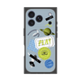 プレミアムスクエアケース with MagSafe［ Playful sticker - Dusty Blue ］