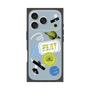 プレミアムスクエアケース with MagSafe［ Playful sticker - Dusty Blue ］