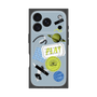 プレミアムスクエアケース with MagSafe［ Playful sticker - Dusty Blue ］