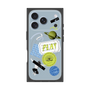 プレミアムスクエアケース with MagSafe［ Playful sticker - Dusty Blue ］