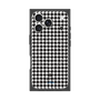 プレミアムスクエアケース with MagSafe［ Houndstooth Pattern Black with LANVIN en Bleu logo- ランバン 千鳥格子柄 ブラック ］