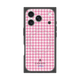 プレミアムスクエアケース with MagSafe［ Houndstooth Pattern Pink with LANVIN en Bleu logo- ランバン 千鳥格子柄 ピンク ］