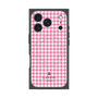 プレミアムスクエアケース with MagSafe［ Houndstooth Pattern Pink with LANVIN en Bleu logo- ランバン 千鳥格子柄 ピンク ］