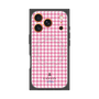 プレミアムスクエアケース with MagSafe［ Houndstooth Pattern Pink with LANVIN en Bleu logo- ランバン 千鳥格子柄 ピンク ］