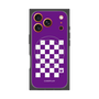プレミアムスクエアケース with MagSafe［ Racing checkered flag Purple - レーシングチェッカーフラッグ パープル ］