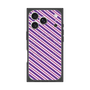 プレミアムスクエアケース with MagSafe［ Small Stripe - Purple × Pink ］