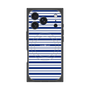 プレミアムスクエアケース with MagSafe［ Small Border - Navy ］