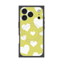プレミアムスクエアケース with MagSafe［ Dot Hearts - Yellow ］