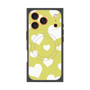 プレミアムスクエアケース with MagSafe［ Dot Hearts - Yellow ］