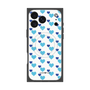 プレミアムスクエアケース with MagSafe［ Stripe Hearts - Blue ］