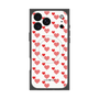 プレミアムスクエアケース with MagSafe［ Stripe Hearts - Red ］
