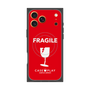 プレミアムスクエアケース with MagSafe［ FRAGILE - Red ］