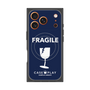 プレミアムスクエアケース with MagSafe［ FRAGILE - Navy ］