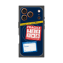 プレミアムスクエアケース with MagSafe［ FRAGILE Stickers - Navy ］