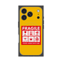 プレミアムスクエアケース with MagSafe［ FRAGILE Sticker - Yellow ］