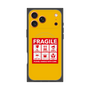 プレミアムスクエアケース with MagSafe［ FRAGILE Sticker - Yellow ］