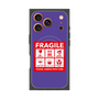 プレミアムスクエアケース with MagSafe［ FRAGILE Sticker - Purple ］