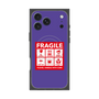 プレミアムスクエアケース with MagSafe［ FRAGILE Sticker - Purple ］