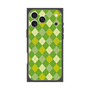 プレミアムスクエアケース with MagSafe［ Argyle - Green ］