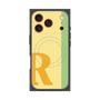 プレミアムスクエアケース with MagSafe［ オリジナル - initial color line - R yellow ］