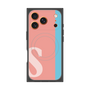 プレミアムスクエアケース with MagSafe［ オリジナル - initial color line - S pink ］
