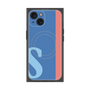 プレミアムスクエアケース with MagSafe［ オリジナル - initial color line - S blue ］