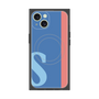 プレミアムスクエアケース with MagSafe［ オリジナル - initial color line - S blue ］