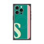 プレミアムスクエアケース with MagSafe［ オリジナル - initial color line - S green ］