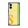 プレミアムスクエアケース with MagSafe［ オリジナル - initial color line - S yellow ］
